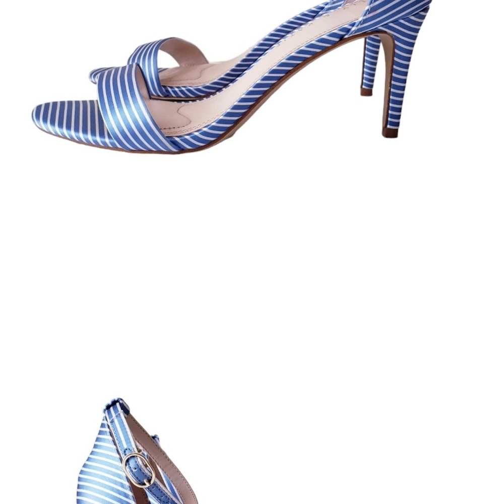 Kelly and Katie Kirstie Blue Striped Heels